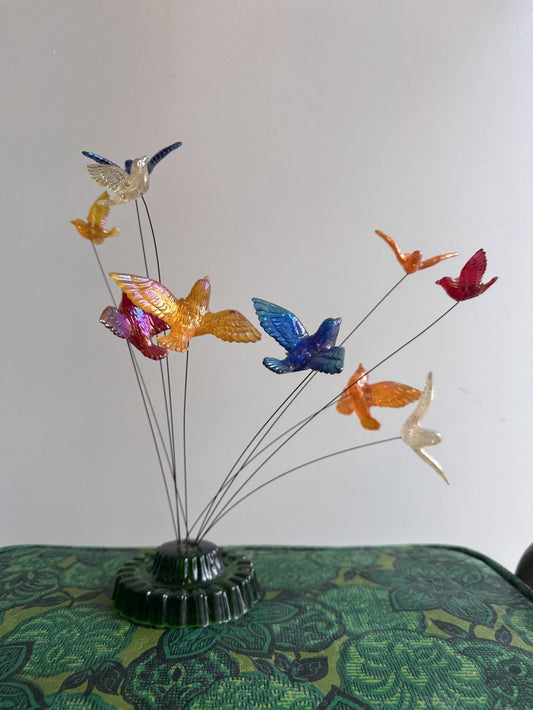Lucite Kinetic Wire Birds|10483