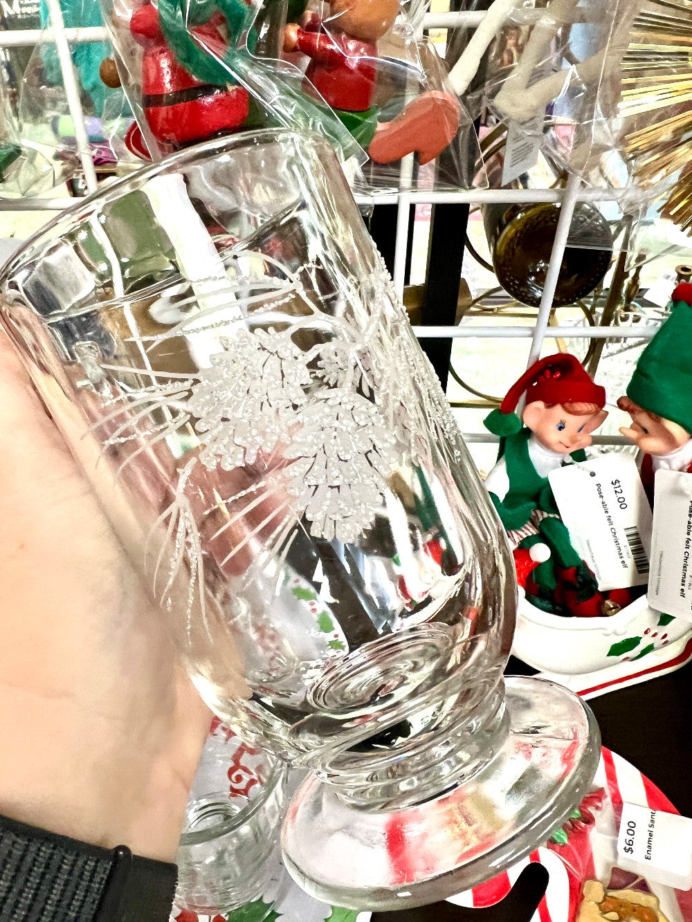 Libbey Frosted Pinecone Mugs, set of 6|12951