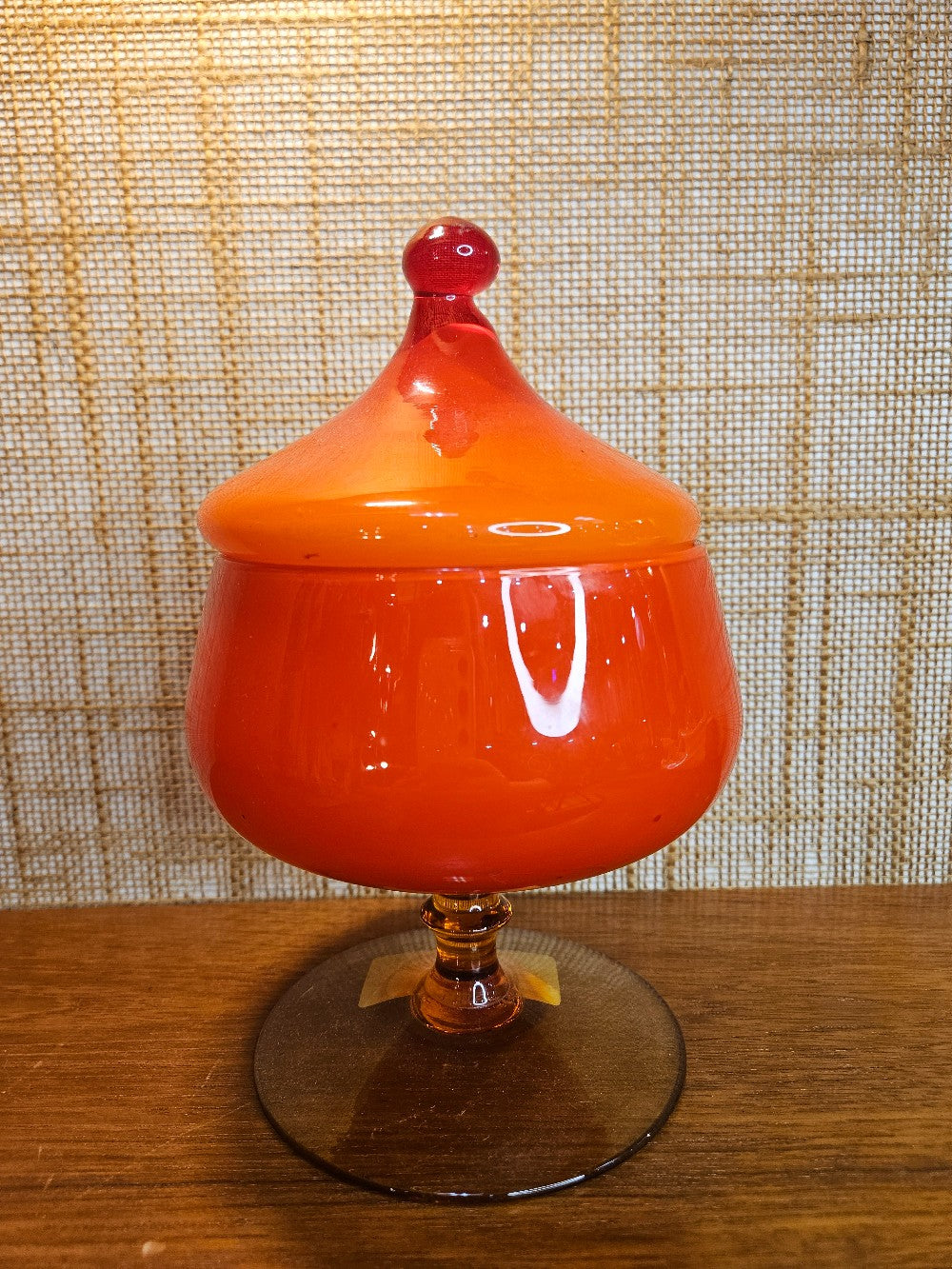 Empoli Orange Circus Tent Apothecary Jar|12679