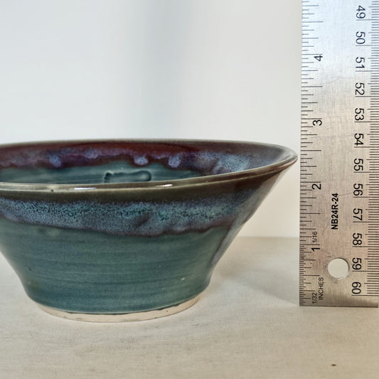 Small purple art pottery bowl with baby feet|10965
