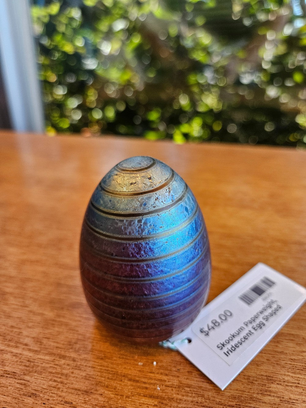 Skookum Paperweight, Iridescent Egg Shaped|10199