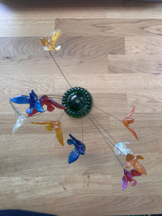 Lucite Kinetic Wire Birds|10484