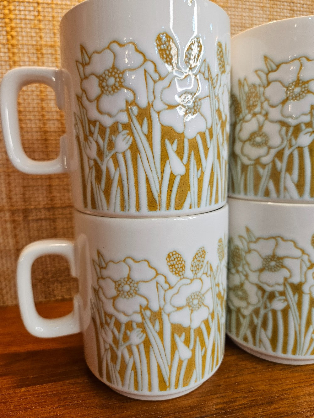 White Fleur Hornsea Mugs|12581