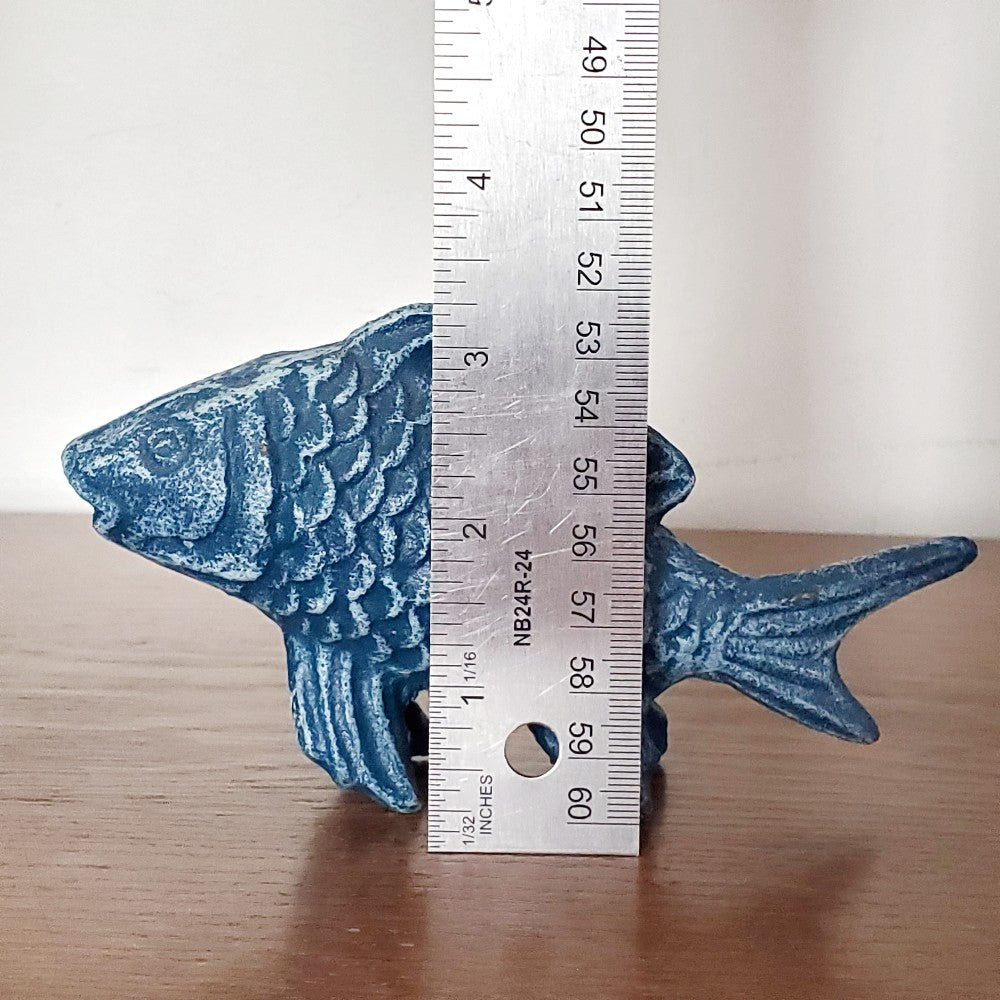 Pair of cast iron koi fish|13735