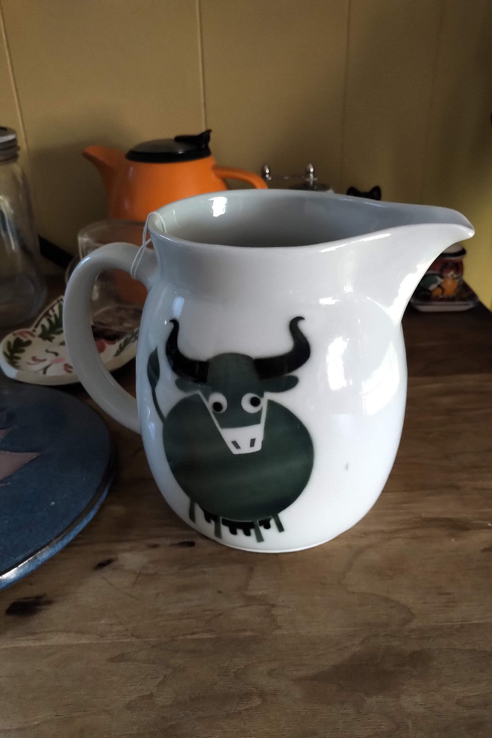 Arabia Jug / Pitcher 6.5" - Green/Grey	Bull Design|10662