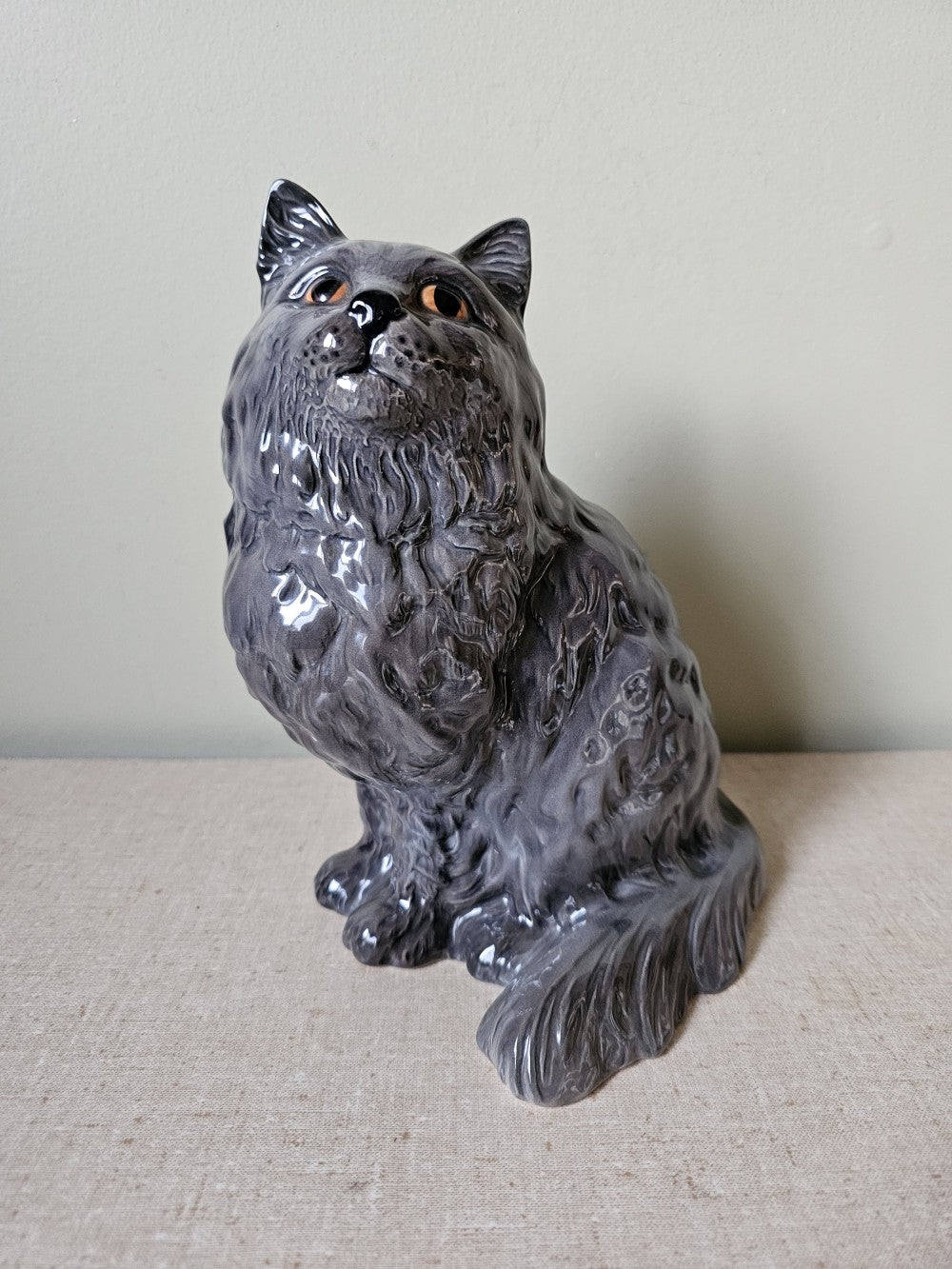 Large Long Haired Russian Blue Beswick Cat|12703
