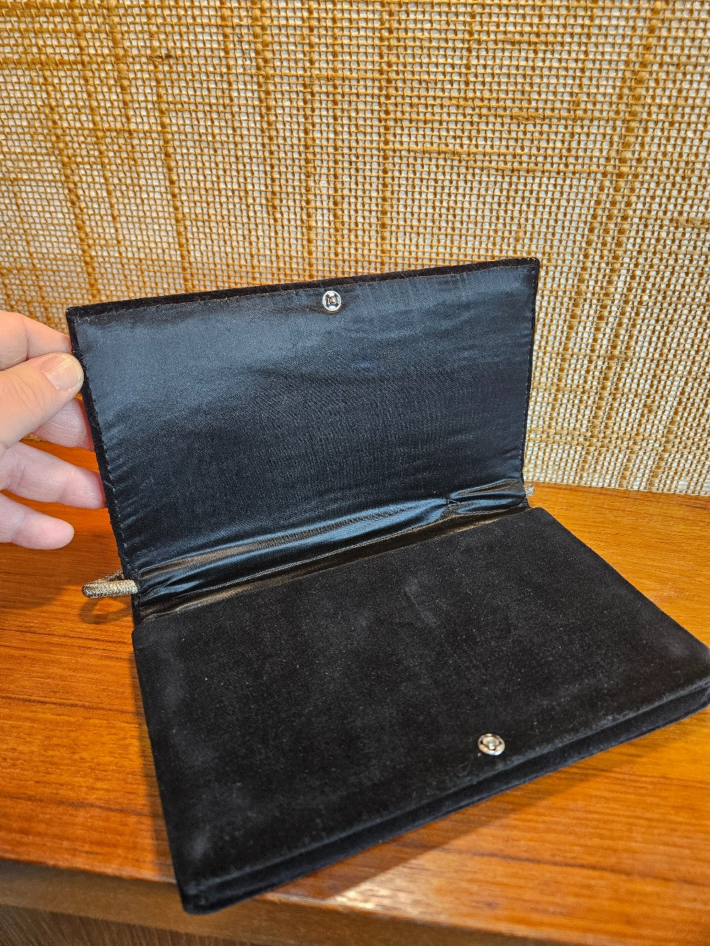 Vintage 1950s Zari Embroidery Handmade Velvet Evening Ba|12768