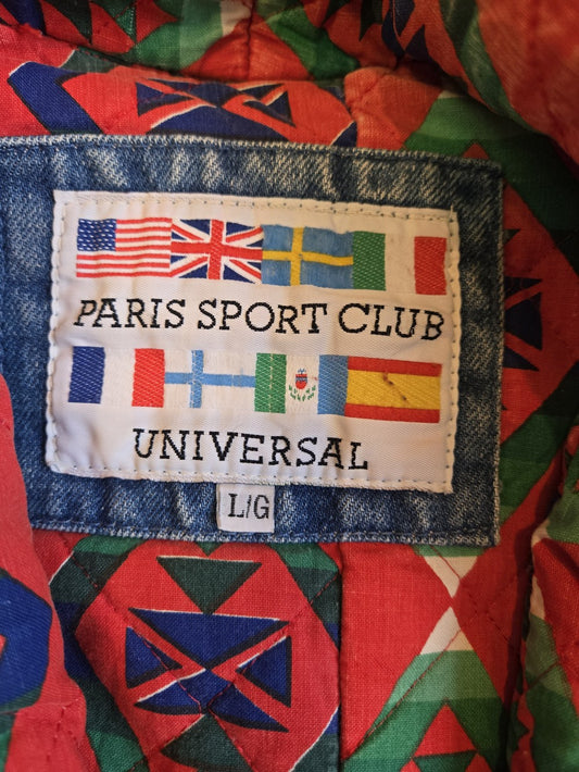 Paris Sport Club Quilted Denim Jacket|10546