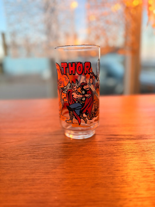 Vintage Marvel Comics Mighty Thor Drinking Glass - 1977 7-Eleven|10132