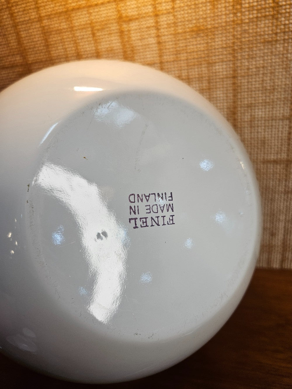 Vintage Finel Arabia Enamel Mushroom Bowl|12554