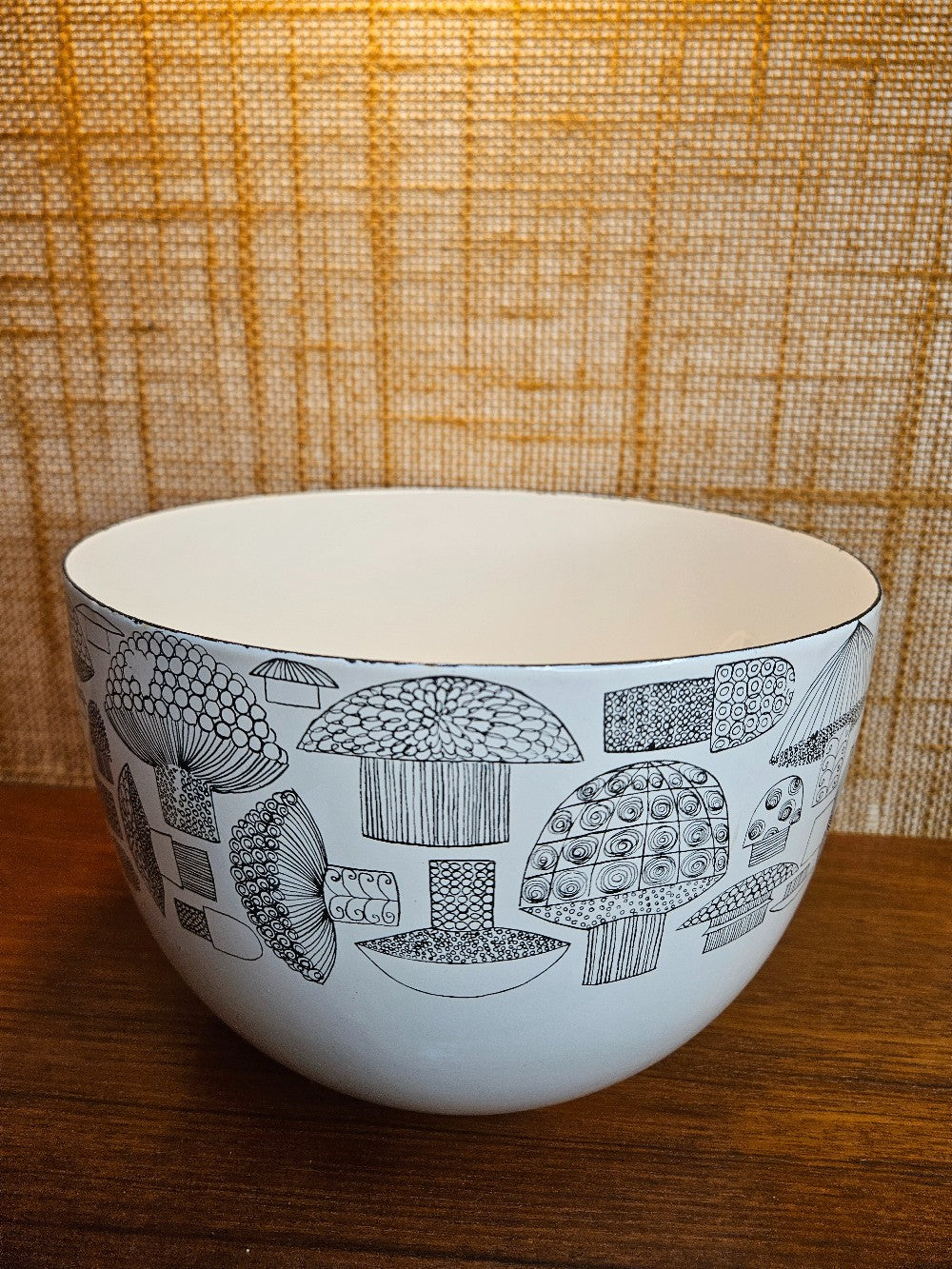 Vintage Finel Arabia Enamel Mushroom Bowl|12552