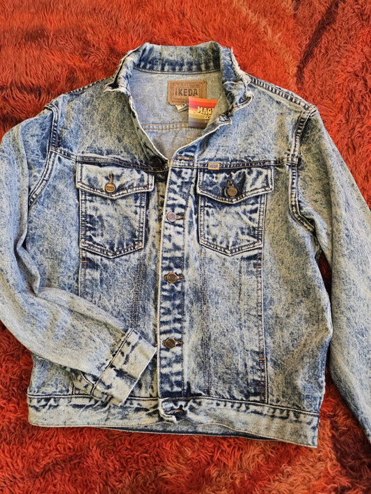 IKEDA Acid Wash Denim Jacket|10538