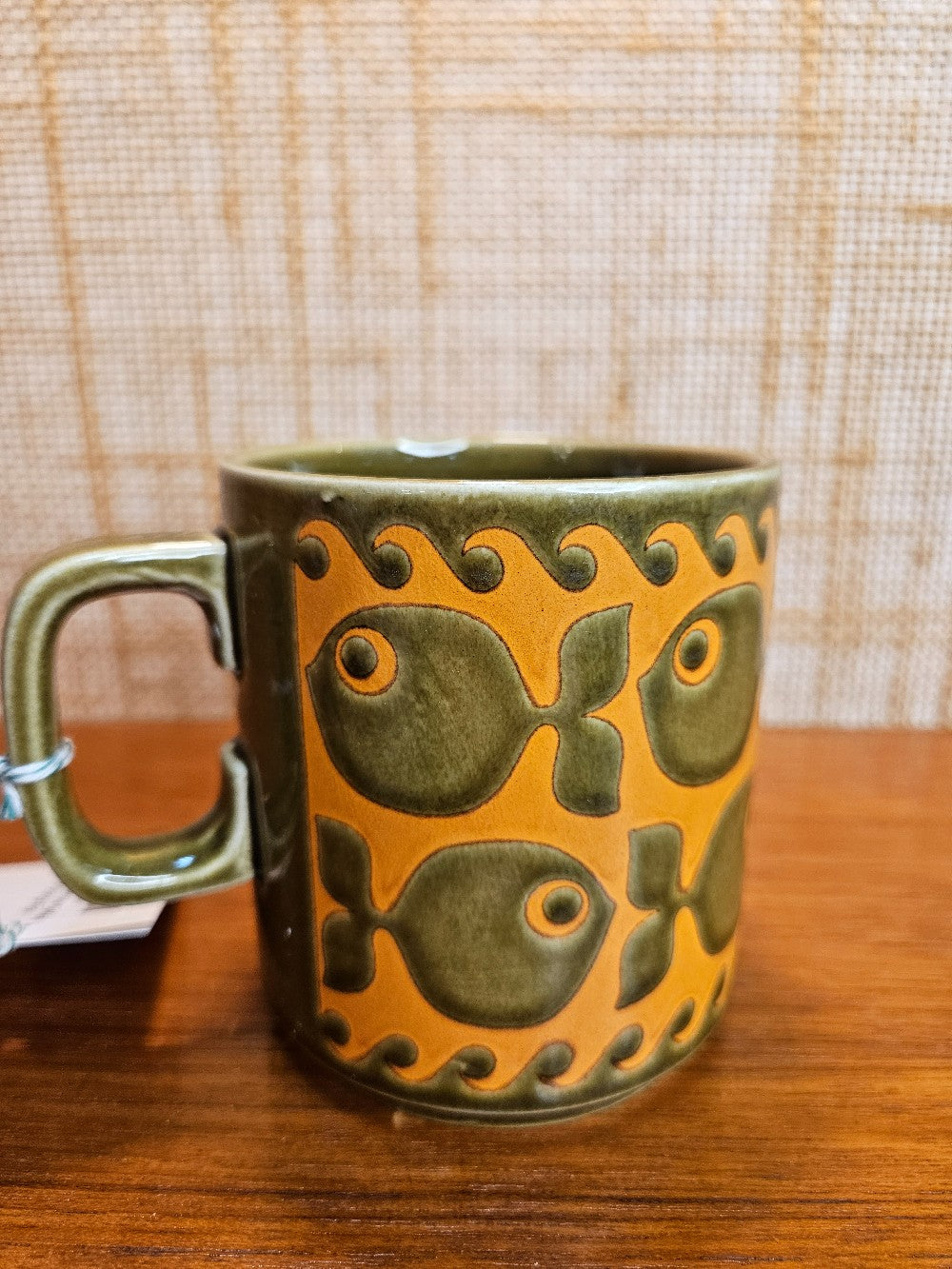 John Clapisson Hornsea Coffee Mug - Green & Orange Fish|12632