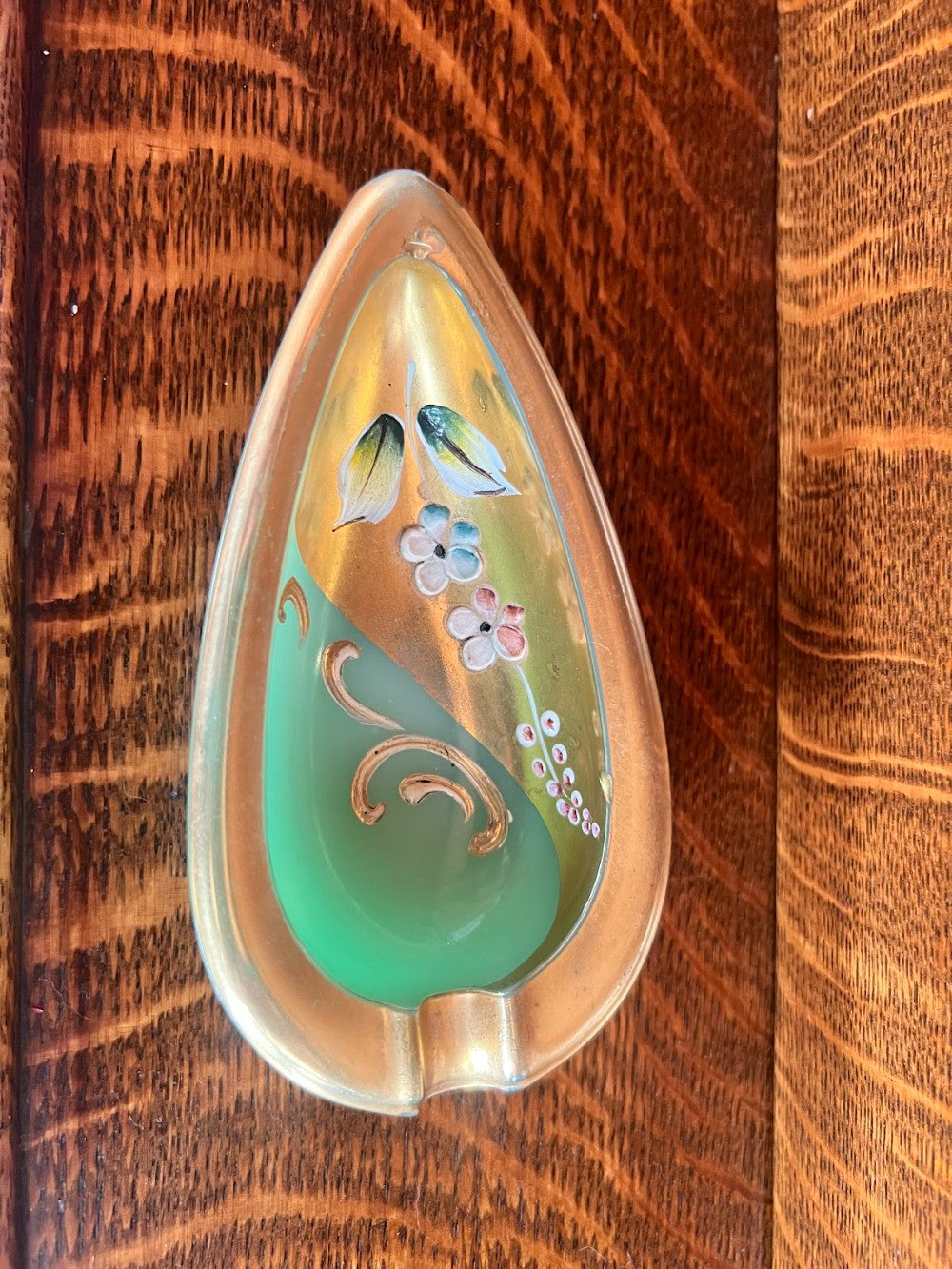 Vintage Murano Opaline Ashtray Handpainted|11482