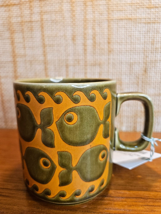 John Clapisson Hornsea Coffee Mug - Green & Orange Fish|12628