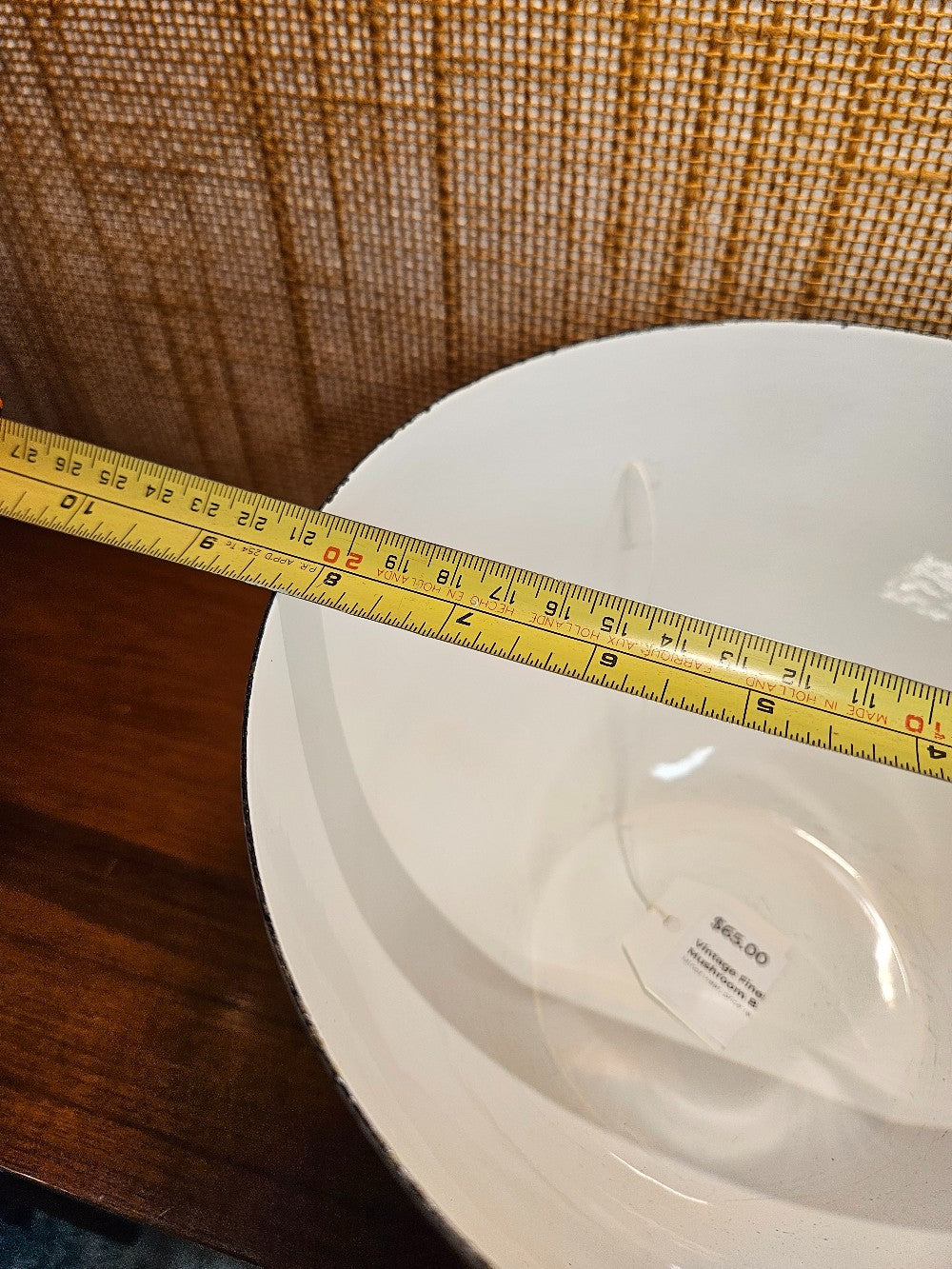 Vintage Finel Arabia Enamel Mushroom Bowl|12551