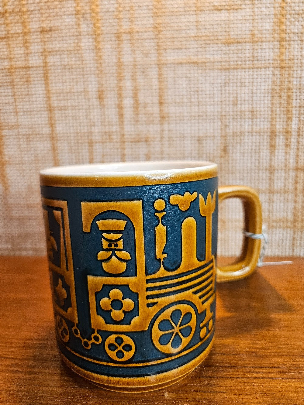 John Clapisson Hornsea Coffee Mug - Aqua and Brown Train|12626