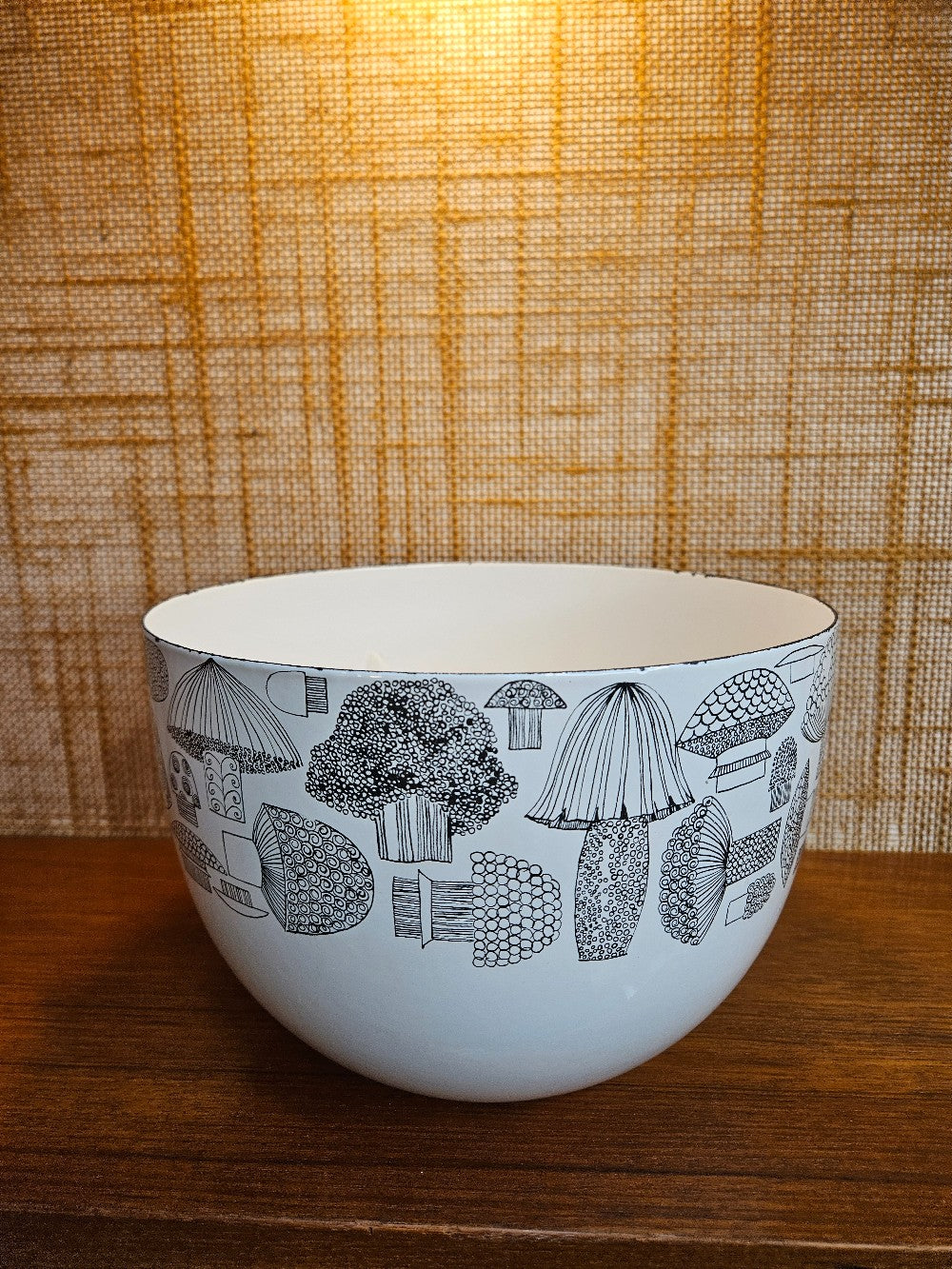 Vintage Finel Arabia Enamel Mushroom Bowl|12549