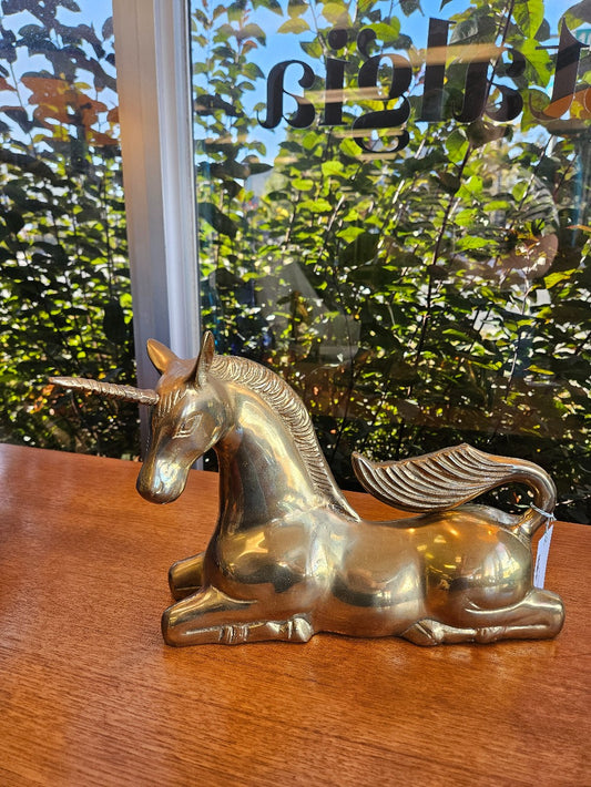 Large Brass Unicorn|10152