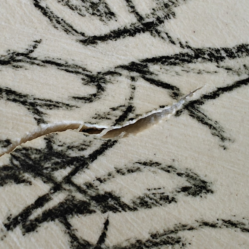 Art pottery lidded box. Pink and blue abstract|10915