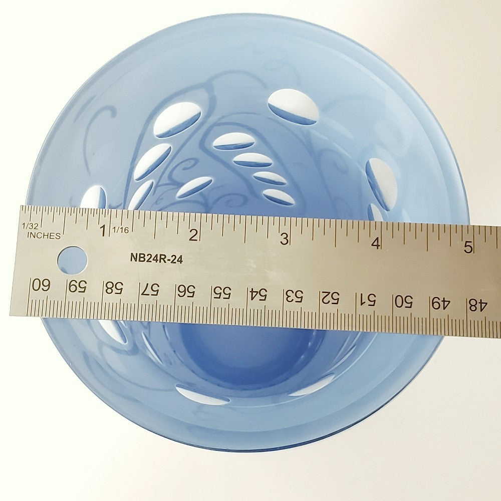 Borske Sklo cased white on blue glass vase|13695