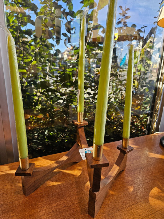 Kustom Kraft Teak Candle Holder|10307