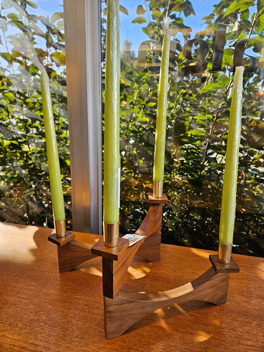 Kustom Kraft Teak Candle Holder|10306