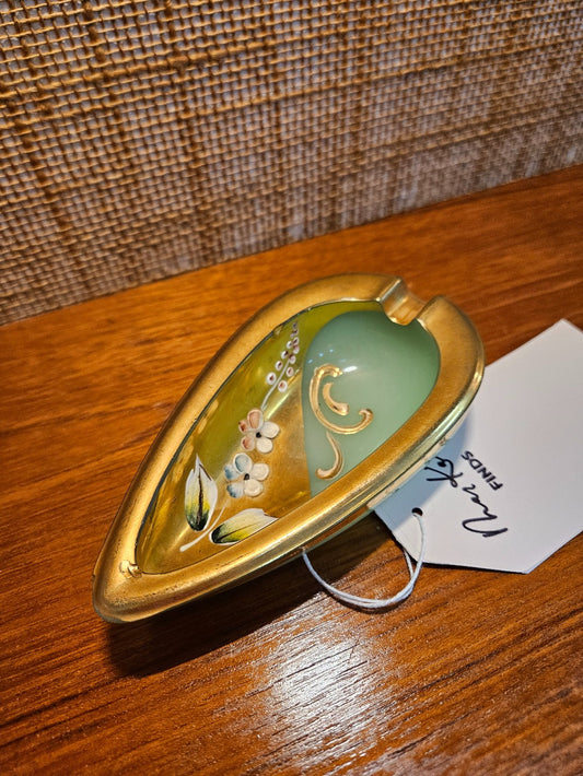 Vintage Murano Opaline Ashtray Handpainted|12479