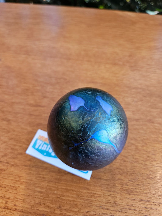 Robert Held Iridescent egg shaped Paper Weight|10201
