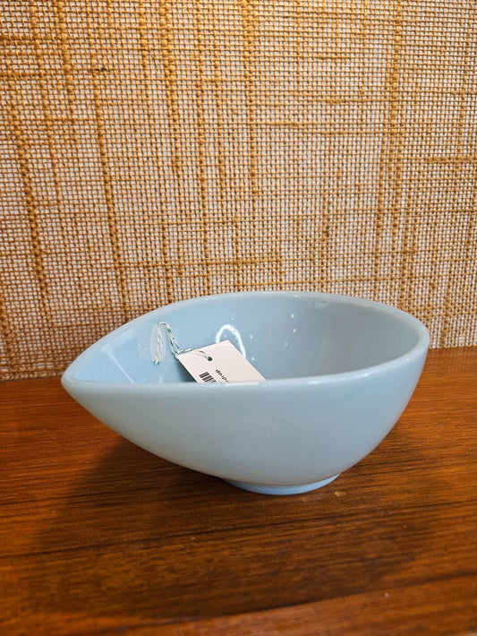 Fire King Delphite Blue Teardrop Bowl|12640