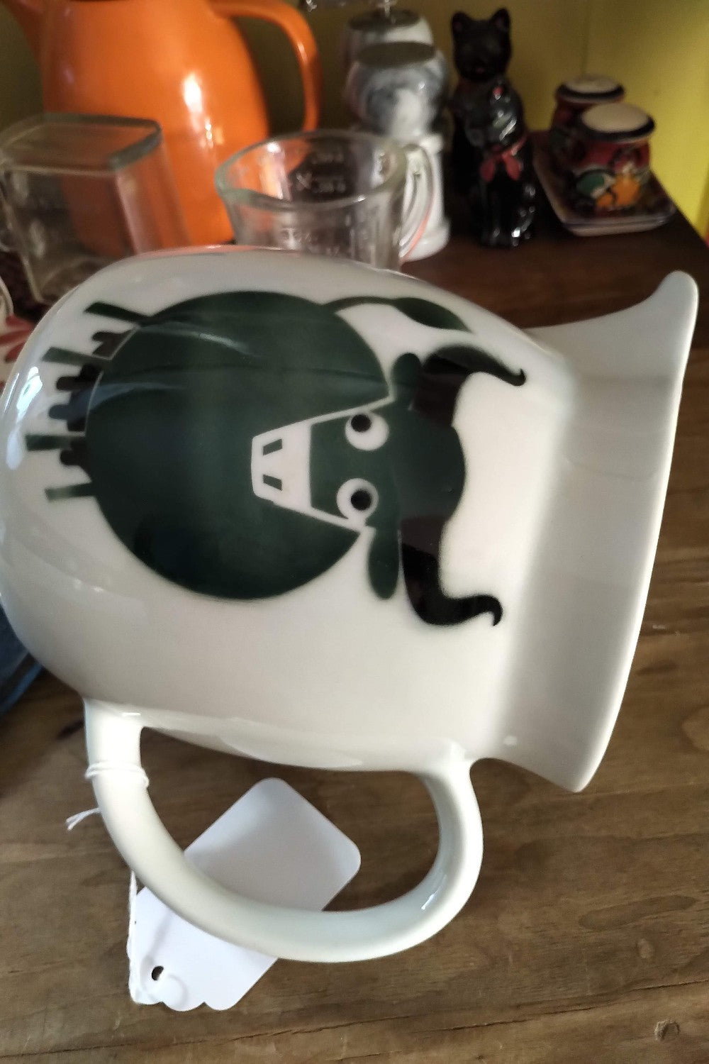 Arabia Jug / Pitcher 6.5" - Green/Grey	Bull Design|10670