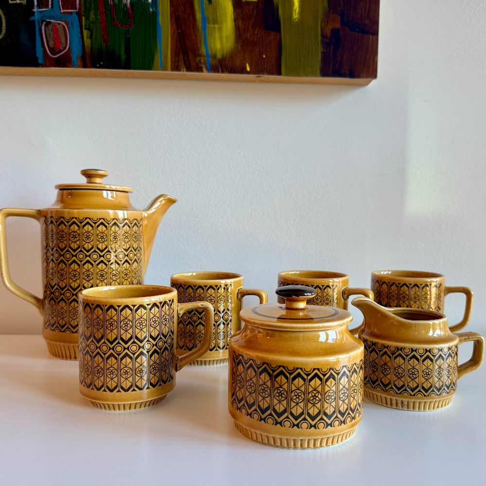 Vintage Japanese stoneware coffee/tea set|12935