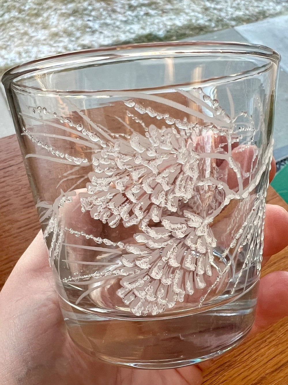Libbey Frosted Pinecone Glasses, set of 6 in box|12946